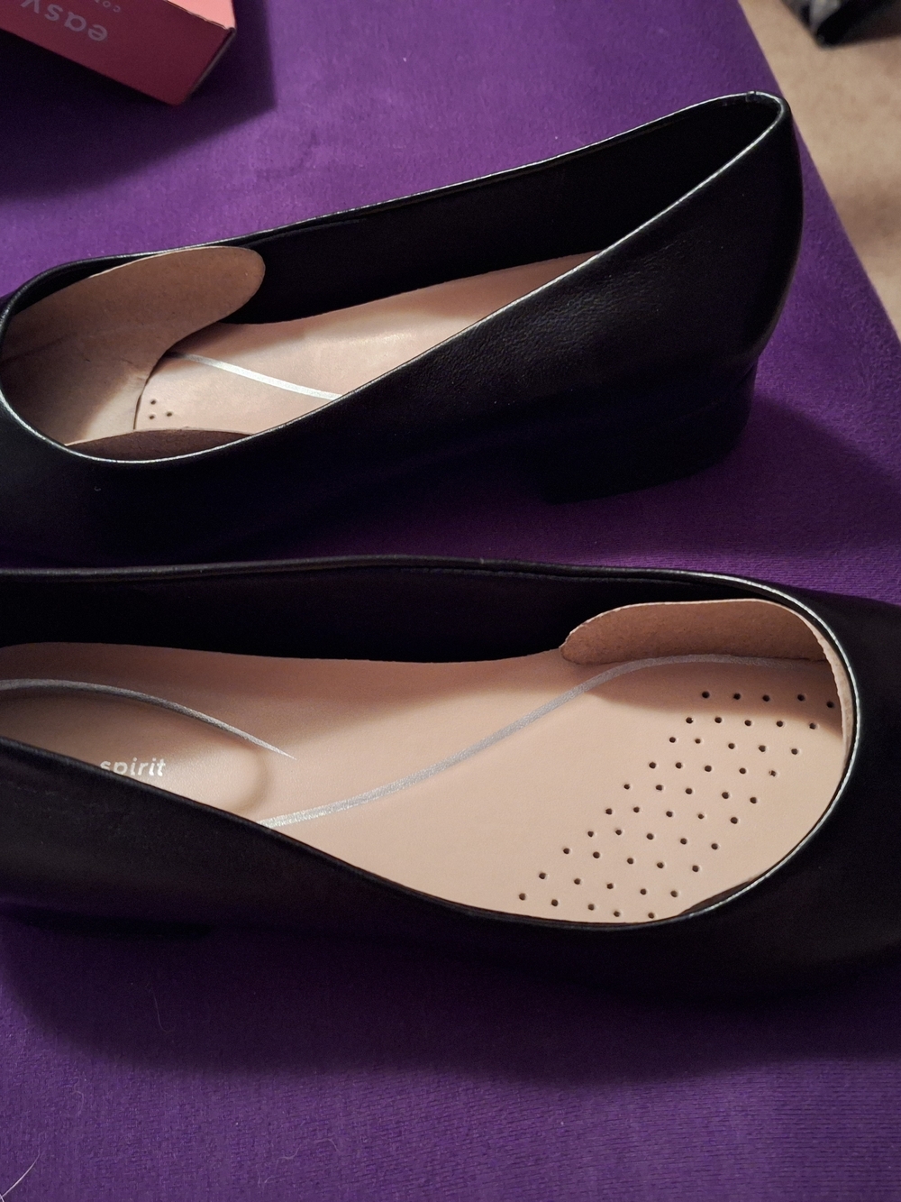 Easy Spirit Black Low Heel Slip-On Flats